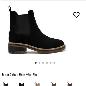 Kensie Black Microfiber Chelsea Boot